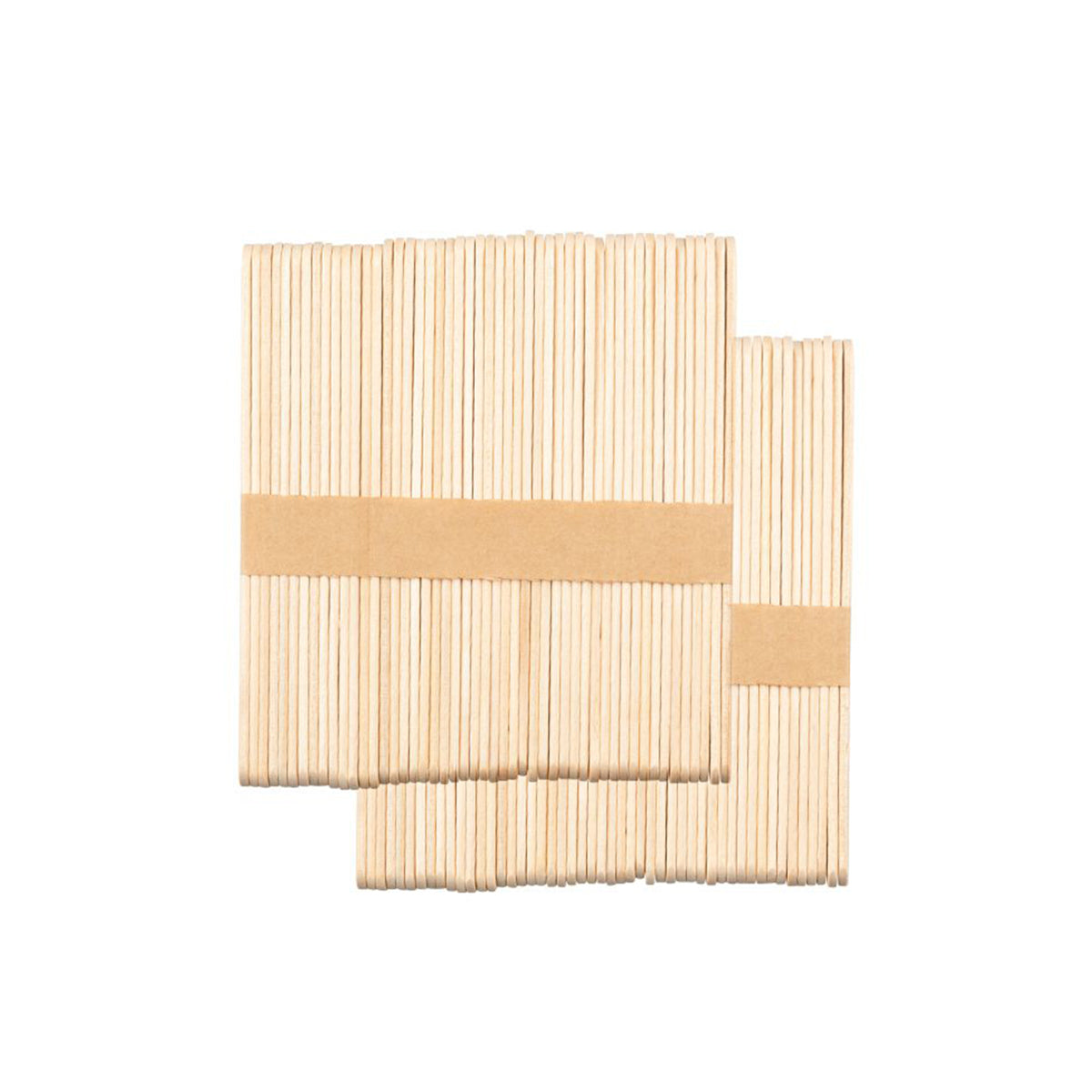 ActiveShop Wooden Spatula Medium 114 × 10 × 2mm - 100 pcs - isolated on a white background