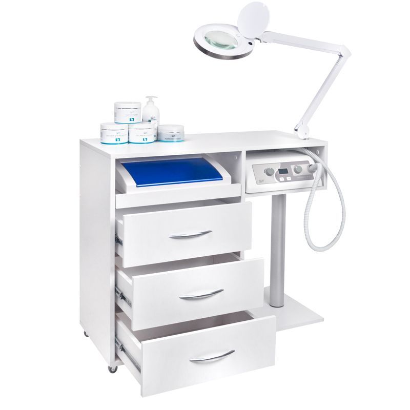 ActiveShop Y-300 White Podiatry Unit Set Max Complete Bundle - main unit with included components on a white background