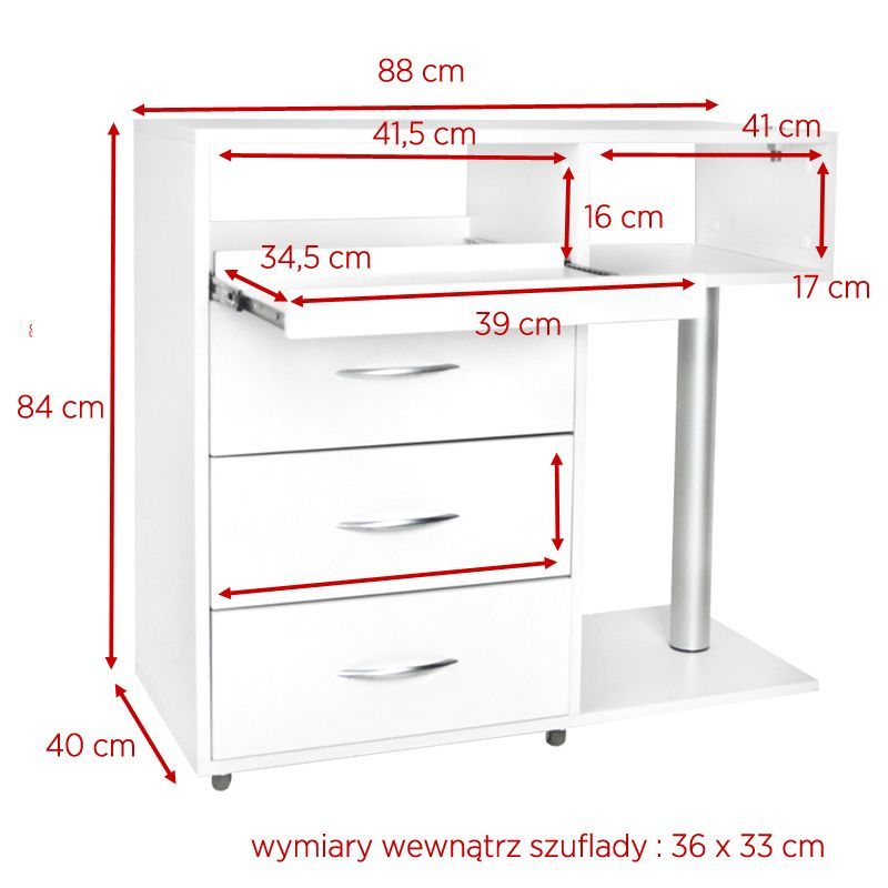 ActiveShop Y-300 White Podiatry Unit Set Max Complete Bundle - dimensions and measurements shown