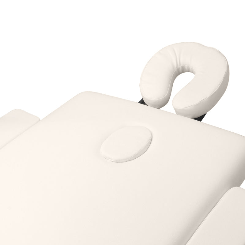 ActivFizjo Aluminium Folding Massage Table Comfort 2 Segments Cream & Silver - displayed in a professional treatment-room setting