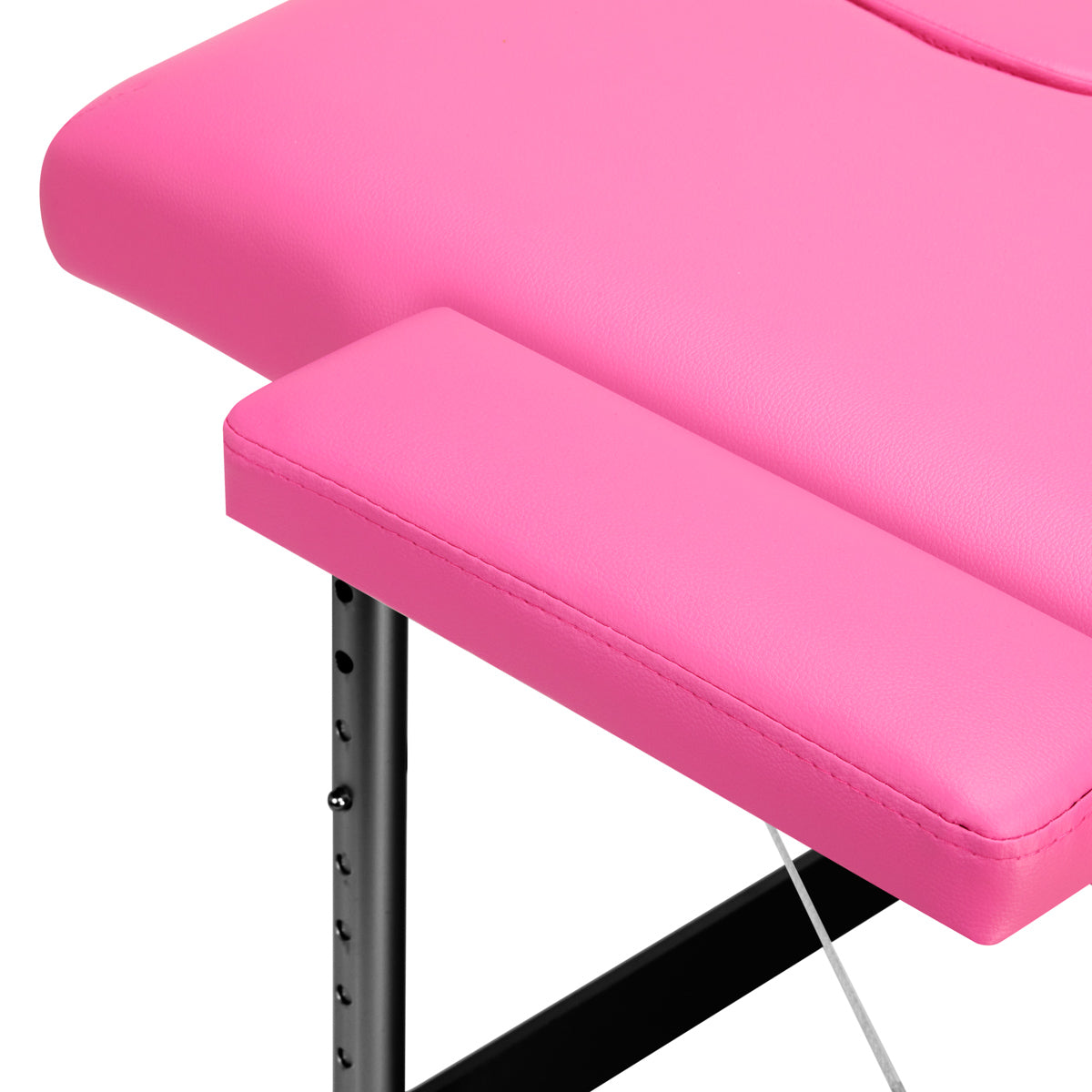 ActivFizjo Comfort Lux 2-Section Aluminium Folding Massage Table Pink & Black - displayed in a professional treatment-room setting
