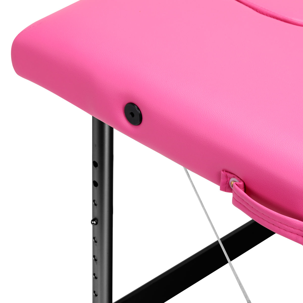 ActivFizjo Comfort Lux 2-Section Aluminium Folding Massage Table Pink & Black - displayed in a professional treatment-room setting