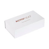 ActivFizjo Massager Roller Jade Rose Quartz - arranged with the included components on a white background