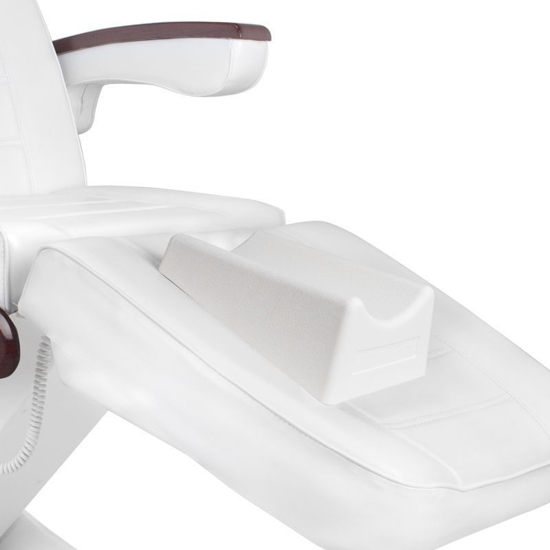 ActivPodo Pedicure Footrest For Beauty Bed White - displayed in a professional treatment-room setting