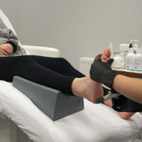 ActivPodo Pedicure Footrest Grey - close-up of the upholstery and construction details