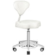 Azzurro 156F Height-Adjustable Beauty Chair White - full product view at an angle on a white background