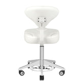 Azzurro 156F Height-Adjustable Beauty Chair White - full product view on a white background