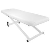 Azzurro 329E 1-Motor Electric Massage Bed White - full product view on a white background