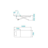 Azzurro 329E 1-Motor Electric Massage Bed White - full product view on a white background