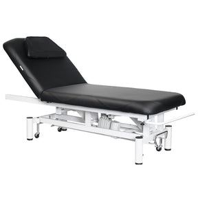 Azzurro 684 1-Motor Electric Massage Bed Black - full product view at an angle on a white background