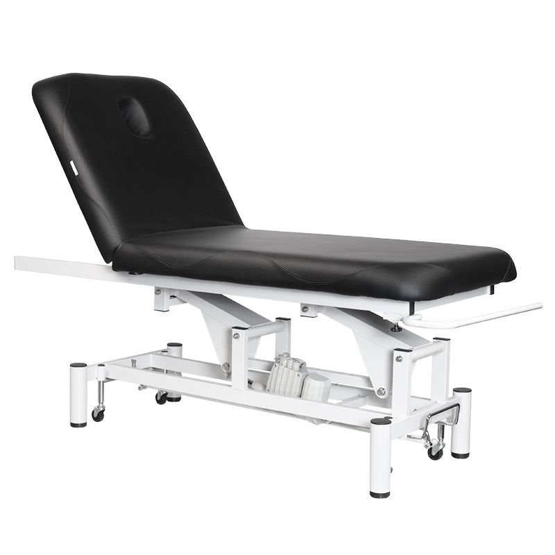 Azzurro 684 1-Motor Electric Massage Bed Black - full product view on a white background