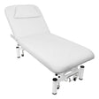 Azzurro 684 1-Motor Electric Massage Bed White - full product view at an angle on a white background