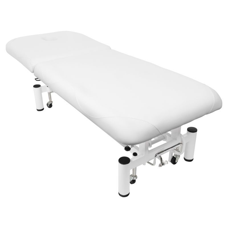Azzurro 684 1-Motor Electric Massage Bed White - full product view on a white background