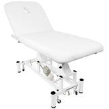 Azzurro 684 1-Motor Electric Massage Bed White - full product view on a white background
