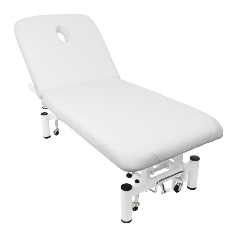Azzurro 684 1-Motor Electric Massage Bed White - full product view on a white background