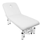 Azzurro 684 1-Motor Electric Massage Bed White - full product view on a white background