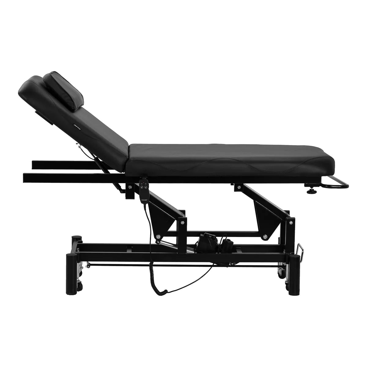 Azzurro 684A 1-Motor Electric Massage Bed Black - full product view on a white background