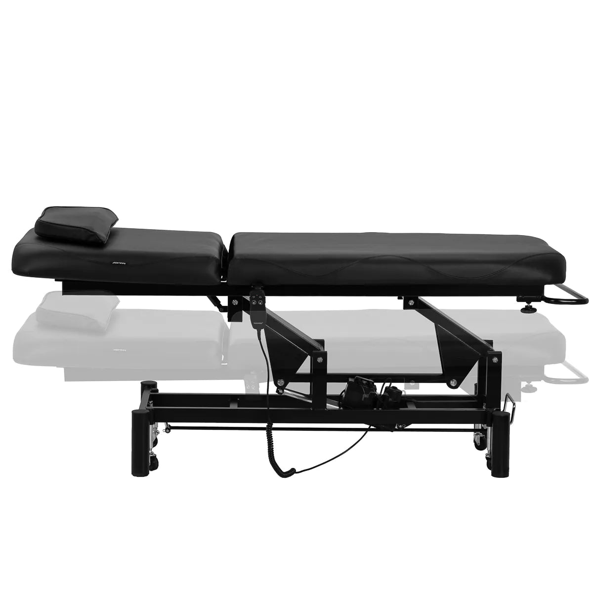 Azzurro 684A 1-Motor Electric Massage Bed Black - full product view on a white background