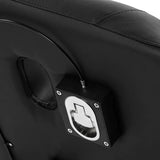 Azzurro 684A 1-Motor Electric Massage Bed Black - close-up of the upholstery and construction details