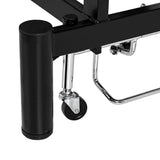 Azzurro 684A 1-Motor Electric Massage Bed Black - full product view on a white background