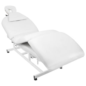 Azzurro 693A 1-Motor Electric Beauty Bed White - full product view at an angle on a white background