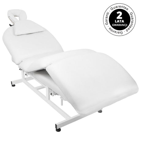 Azzurro 693A 1-Motor Electric Beauty Bed White - full product view on a white background