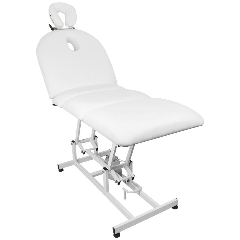 Azzurro 693A 1-Motor Electric Beauty Bed White - full product view on a white background