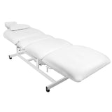Azzurro 693A 1-Motor Electric Beauty Bed White - full product view on a white background