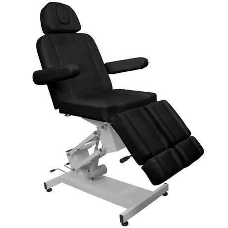 Azzurro 706 1-Motor Electric Pedicure Chair Black - full product view at an angle on a white background