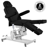 Azzurro 706 1-Motor Electric Pedicure Chair Black - full product view on a white background