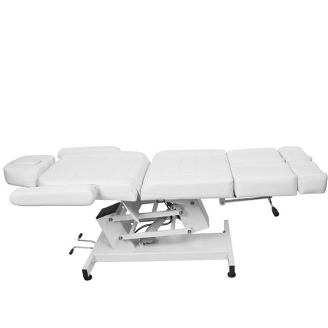 Azzurro 706 1-Motor Electric Pedicure Chair White - full product view on a white background