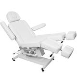 Azzurro 706 1-Motor Electric Pedicure Chair White - full product view on a white background
