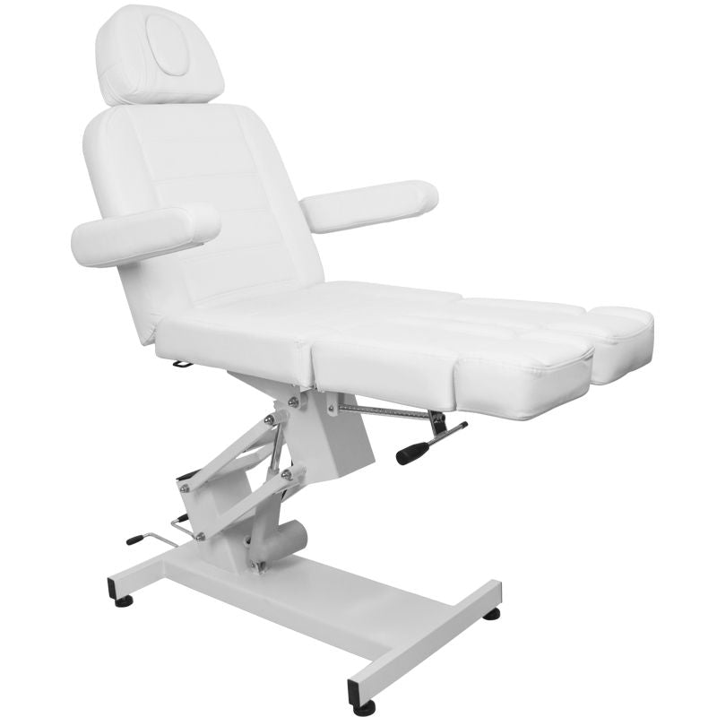 Azzurro 706 1-Motor Electric Pedicure Chair White - close-up of the upholstery and adjustment details