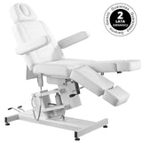 Azzurro 706 1-Motor Electric Pedicure Chair White - close-up of the upholstery and adjustment details
