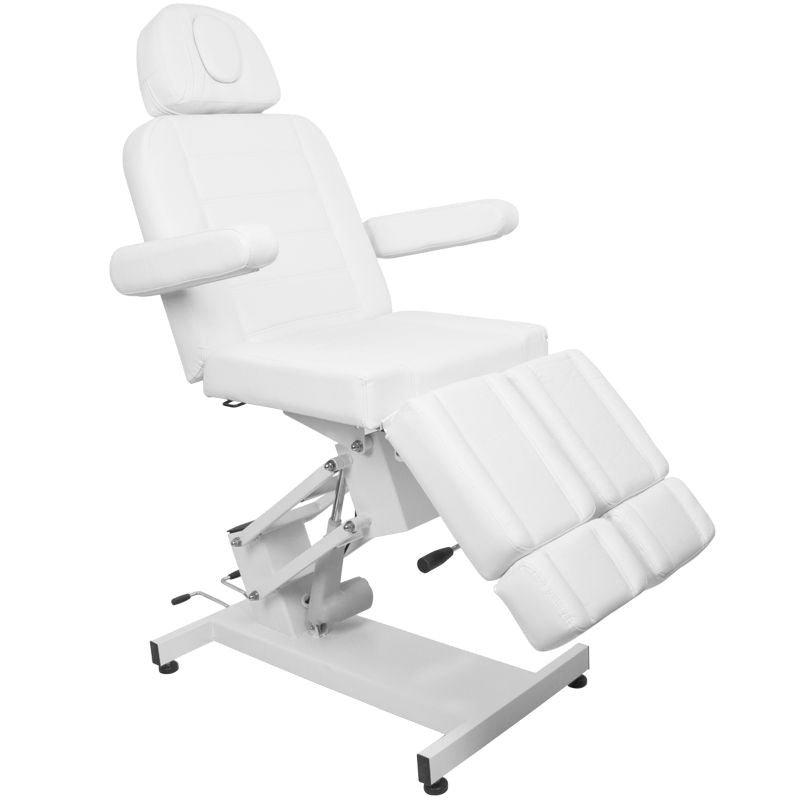 Azzurro 706 1-Motor Electric Pedicure Chair White - close-up of the upholstery and adjustment details