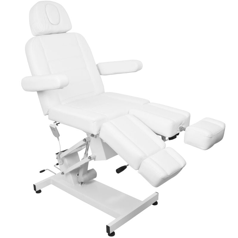 Azzurro 706 1-Motor Electric Pedicure Chair White - close-up of the upholstery and adjustment details