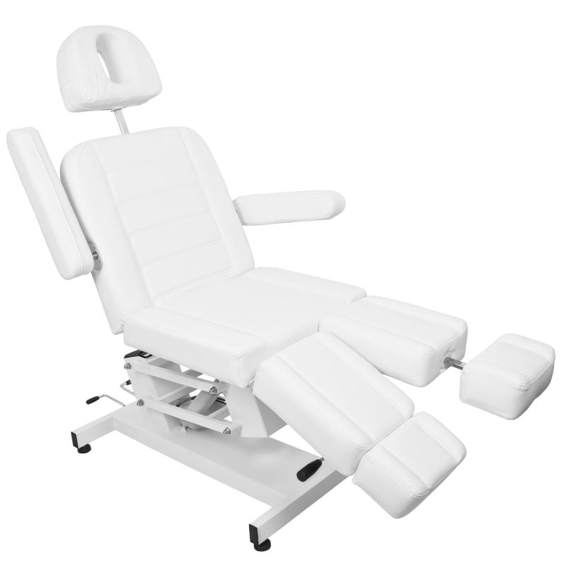 Azzurro 706 1-Motor Electric Pedicure Chair White - close-up of the upholstery and adjustment details