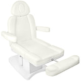 Azzurro 708A 4-Motor Electric Beauty Chair White - full product view on a white background