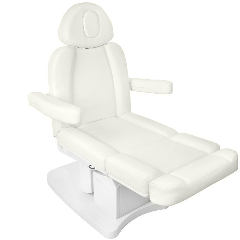Azzurro 708A 4-Motor Electric Beauty Chair White - full product view on a white background