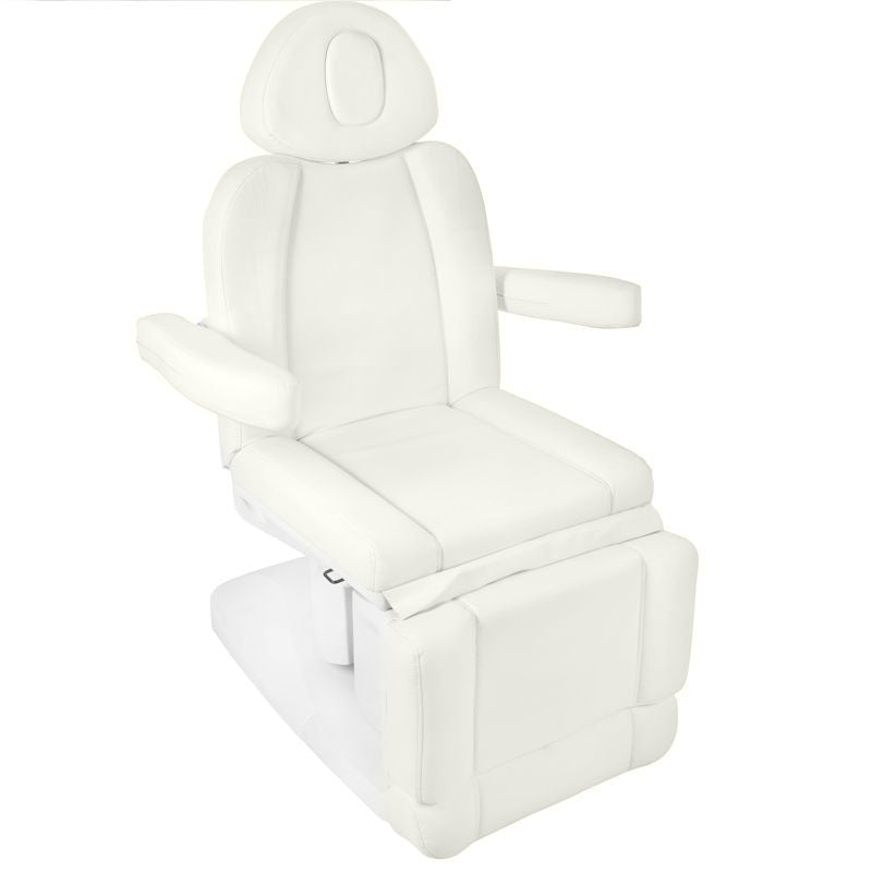 Azzurro 708A 4-Motor Electric Beauty Chair White - full product view on a white background