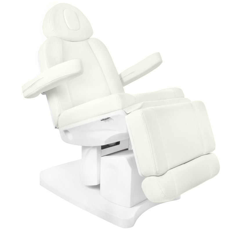 Azzurro 708A 4-Motor Electric Beauty Chair White - full product view on a white background