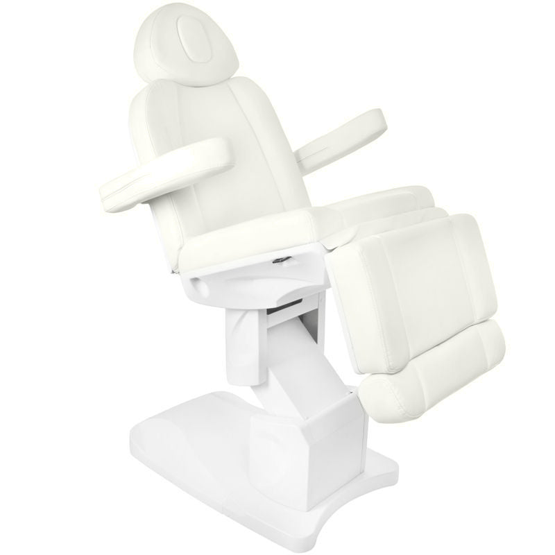 Azzurro 708A 4-Motor Electric Beauty Chair White - full product view on a white background