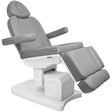 Azzurro 708A Heated 4-Motor Electric Beauty Chair Grey - full product view at an angle on a white background