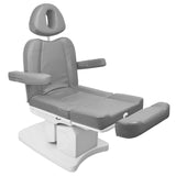 Azzurro 708A Heated 4-Motor Electric Beauty Chair Grey - full product view on a white background