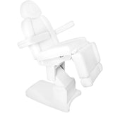 Azzurro 708A Heated 4-Motor Electric Beauty Chair White - full product view on a white background