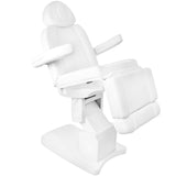 Azzurro 708A Heated 4-Motor Electric Beauty Chair White - full product view on a white background