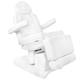 Azzurro 708A Heated 4-Motor Electric Beauty Chair White - full product view on a white background