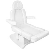 Azzurro 708A Heated 4-Motor Electric Beauty Chair White - full product view on a white background