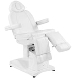 Azzurro 708AS 3-Motor Electric Pedicure Bed White - full product view at an angle on a white background
