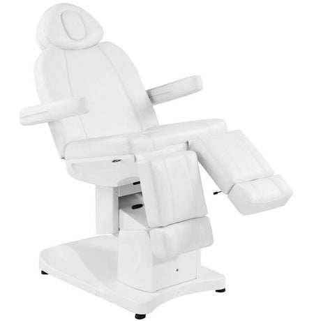 Azzurro 708AS 3-Motor Electric Pedicure Bed White - full product view at an angle on a white background
